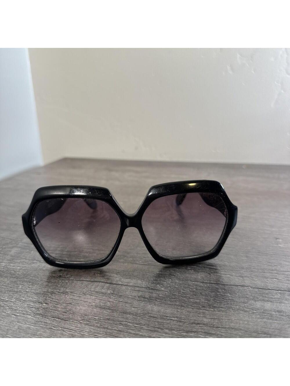 Vintage 1980 ULTRA "SULTRY" LARGE BLACK SUNGLASSES FRAMES ONLY
